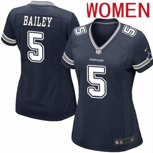 Women Dallas Cowboys #5 Dan Bailey Nike Navy Game Team NFL Jersey